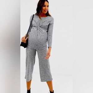 New Look Maternity rib culottes in grey - gently worn